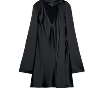 Zara Black Satin Maxi Dress
